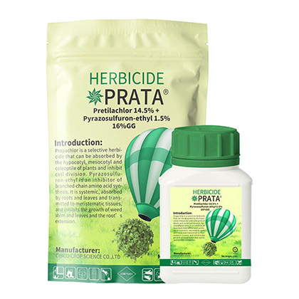 PRATA®Pretilaclor 14.5% + pirazosulfurón-1.5% etílico 16% herbicida GG